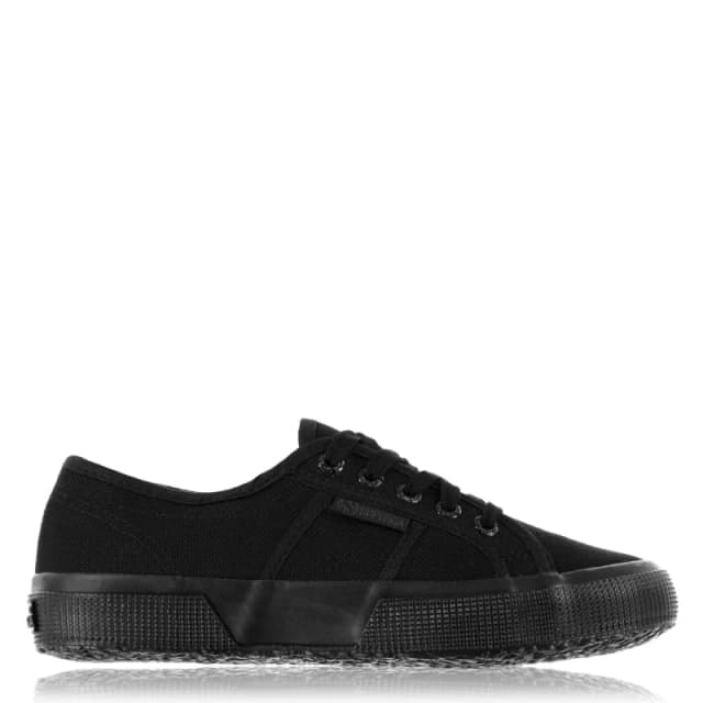 Superga Womens 2750 Cotu Classic Lace Up Canvas Shoes Trainers - UK 8 Black female GDE2631ABK8
