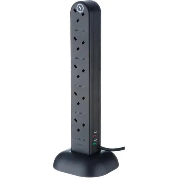 VonHaus Vonhaus 10 Way Tower Socket - Black One Size