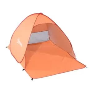 Outsunny Pop Up Beach Tent - Orange