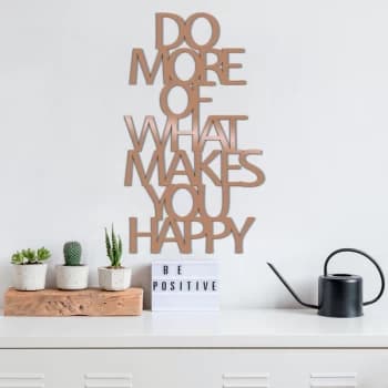 Do More Of What Makes You Happy - Copper Copper Decorative Metal Wall Accessory