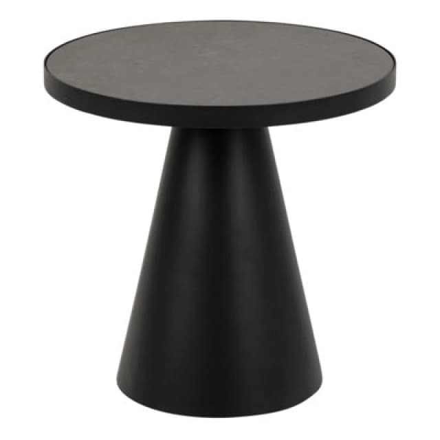 Furniture To Go Soli Round Ceramic Coffee Table In Black 45,7X45Cm