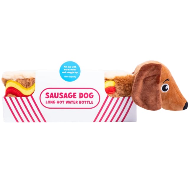 Fizz Creations Sausage Dog Long Hot Water Bottle Multi unisex One Size