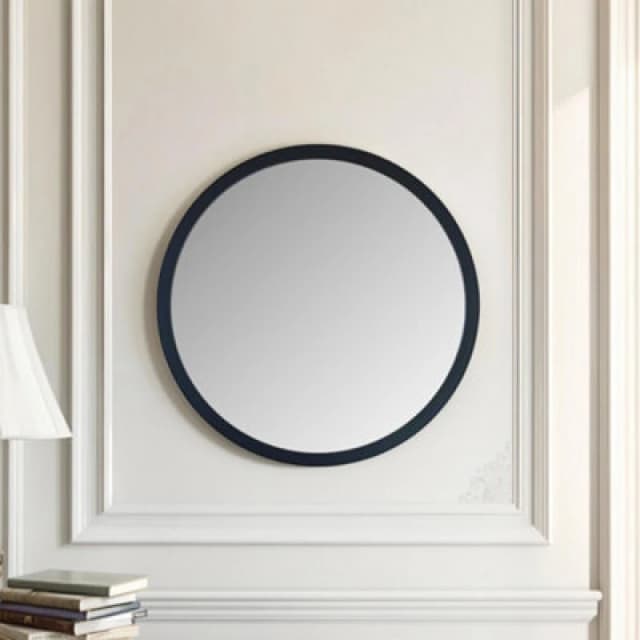Yearn Mirrors Yearn Mirrors Round Wall Mirror Black 80cm Black One Size Unisex 0756406341819