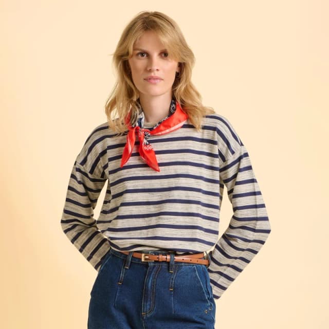 Brakeburn Chesil Long Sleeve T-Shirt Cream female UK 12