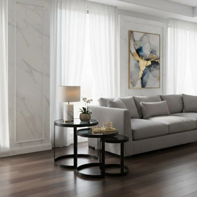 Premier Housewares Set of 3 Sleek Nesting Tables, Metal and Glass Black Nesting Tables for Modern Living, Round Nesting Tables Black