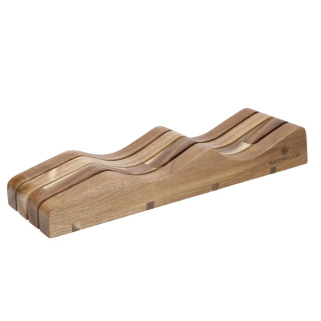 MasterClass Acacia Wood In-Drawer Knife Block Brown unisex 6x10x35