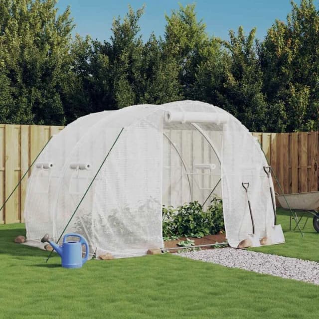 vidaXL Greenhouse with Steel Frame White 6m 3x2x2 m, White 364079