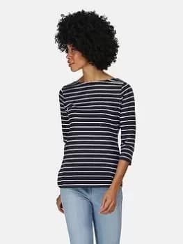 Regatta Bayla 3/4 Sleeve Tee - Navy, Size 12, Women