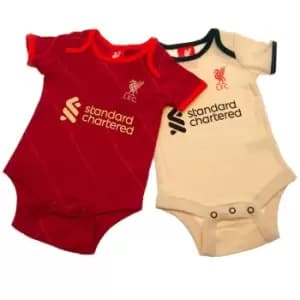 Liverpool FC Baby Bodysuit (Pack of 2) (12-18 Months) (Red/Cream)