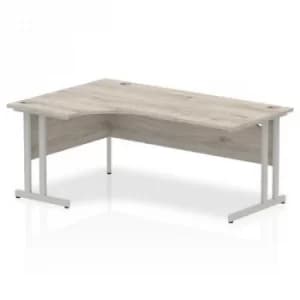 Impulse Cantilever 1800 Left Hand Crescent Desk Grey Oak