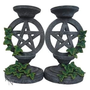 Aged Pentagram Scented Candlesticks 13.4cm