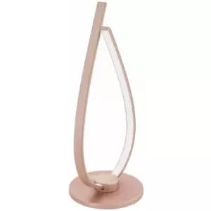 Table Desk Lamp Colour Rose Gold Shade White Plastic Bulb LED 1x14W Included