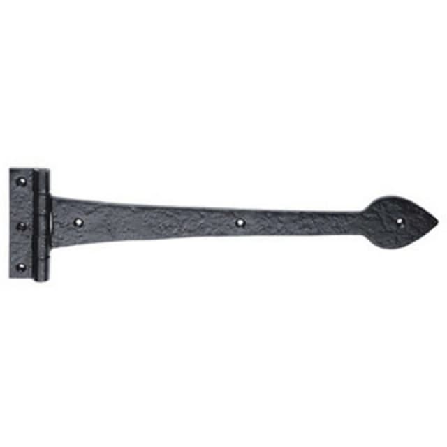 Loops PAIR 275 x 102mm Ornate T Hinge Black Antique Internal Decorative Door Hinge Black