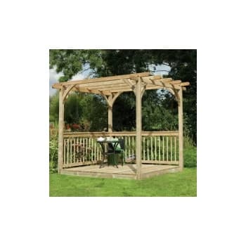 8' x 8' (2.44x2.44m) Forest Small Pergola Deck Kit - Pressure treated