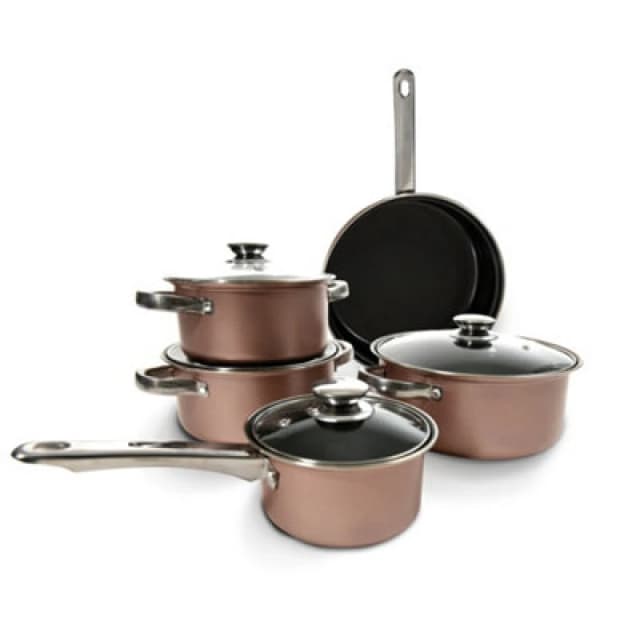Carter & Clay 9 Piece Non-Stick Rose Gold Cookware Set