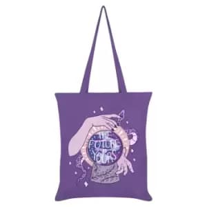 Grindstore The Future Is Yours Tote Bag (One Size) (Violet/Grey/White)