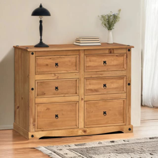 MERCERS FURNITURE Corona 6 Drawer Wide Chest 5060335861207