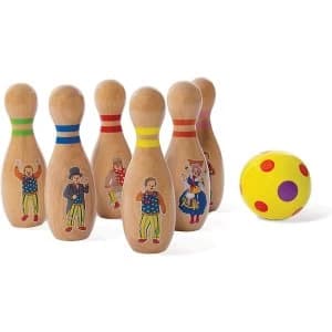 Mr Tumble Classic Wooden Skittles Set
