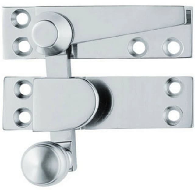Loops Quadrant Arm Sash Window Fastener 70 x 20mm 35mm Projection Polished Chrome Multi unisex