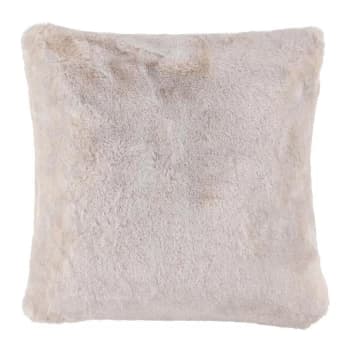 Biba Blush Faux Fur Large Cushion - Blush Large