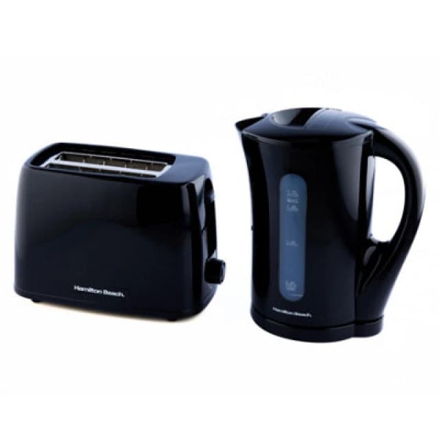 Hamilton Beach, Essentials Kettle & Toaster Set, Black, Hbessb