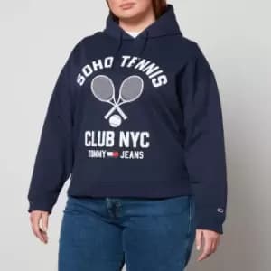 Tommy Jeans Curve Womens Curve Relaxed Tennis Club Hoodie - Twilight Navy - XL