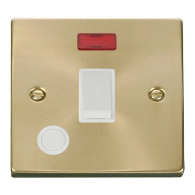 SE Home Satin / Brushed Brass 1 Gang 20A DP Switch With Flex With Neon Gold unisex