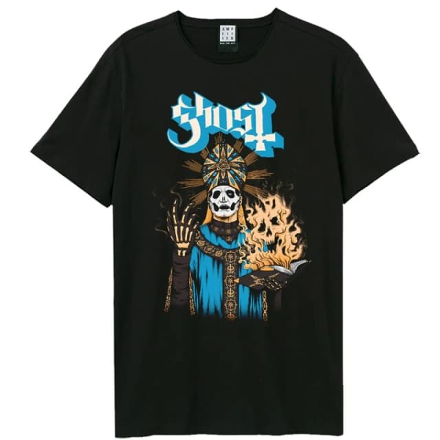 Amplified Amplified Men Ghost Halloween T-Shirt in Black Size: X-Small Black XS Male 5063852071142