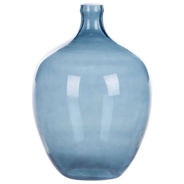 Beliani Flower Vase Roti Glass 39cm Blue