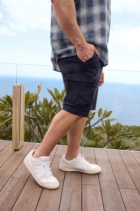 BadRhino BadRhino Men Stretch Cargo Shorts in Dark Navy Size: 50R Dark Navy 50R Male 5059738085334