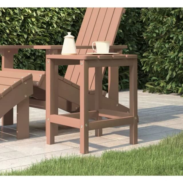 VIDAXL Garden Adirondack Table Brown 38x38x46cm HDPE vidaXL 8720286816639