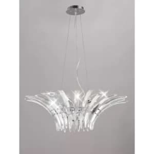 Sinclair pendant lamp 9 Polished chrome bulbs