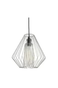 Easton Easy Fit Non Electric Metal Pendant 30cm Geo Shade Chrome