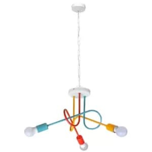 Oxford Multi Arm Pendant Ceiling Light White, Orange, Red, Turquoise 50cm