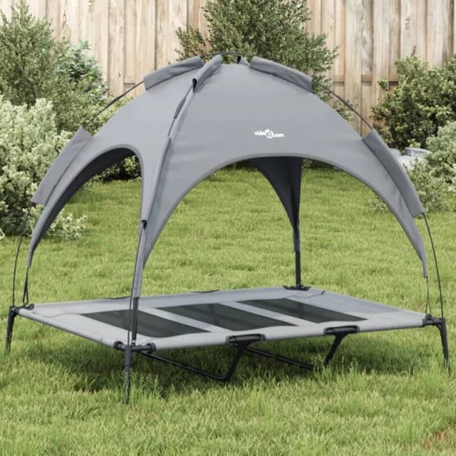 VIDAXL Vidaxl - Dog Bed with Canopy Anthracite Oxford Fabric and Steel 172595