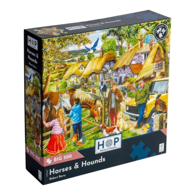 The House Of Puzzles Horses & Hounds, BIG 500 Piece Jigsaw Puzzle Multi unisex