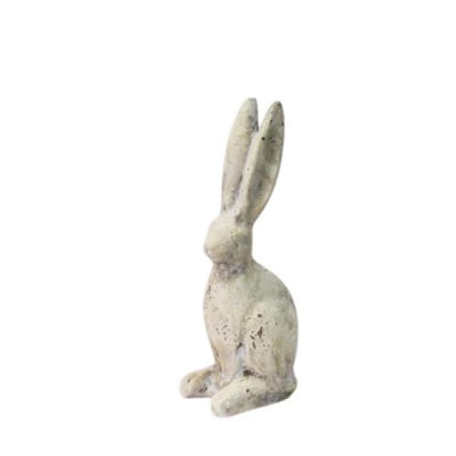 Minster Rabbit Ornament - L11 X W9 X H26cm - Cream Cement
