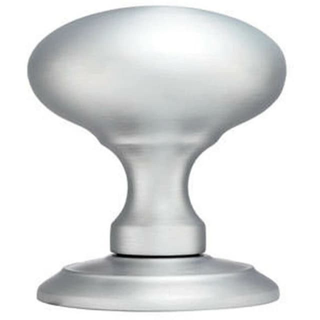 Loops PAIR Large Rounded Mortice Door Knob Concealed Fix 65mm Dia Satin Chrome Multi unisex