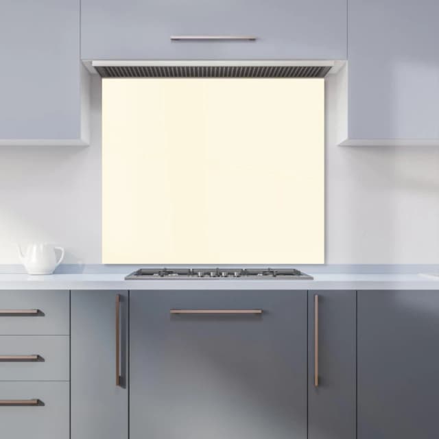 Warren Reed - Designer Old Lace Kitchen Splashback in White Size: 600mm x 750mm White Unisex 600mm x 750mm