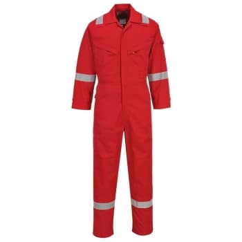 Portwest - FR28RERS - sz S Flame Resistant Light Weight Anti-Static Coverall 280g - Red