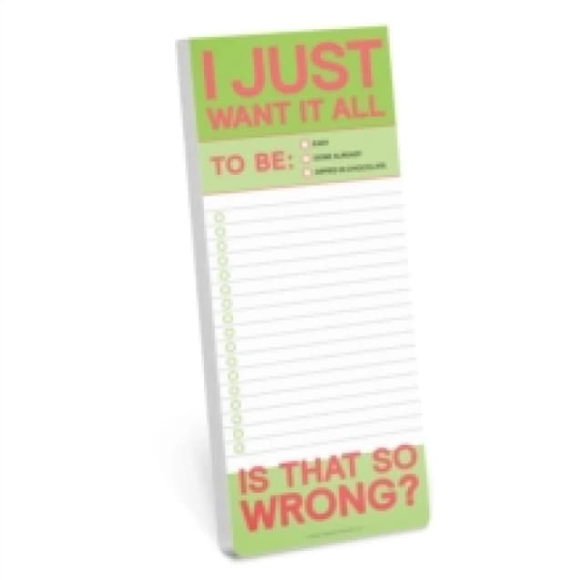 Knock Knock I Just Want It All Make-a-List Pad Other printed item