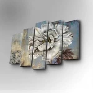 5PUC-011 Multicolor Decorative Canvas Painting (5 Pieces)