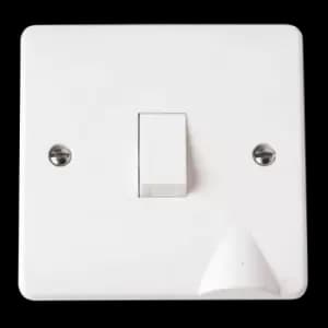 Click Scolmore Mode 20A 1 Gang Rocker Switch Polar White - CMA022