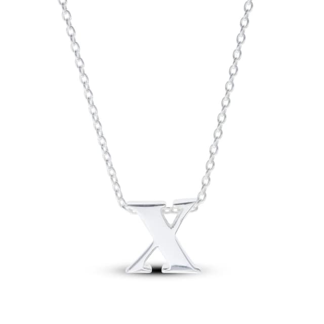 Be You Sterling Silver lowercase Initial Necklace Silver female X