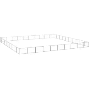 Vidaxl - Dog Kennel Silver 100 m² Steel Silver