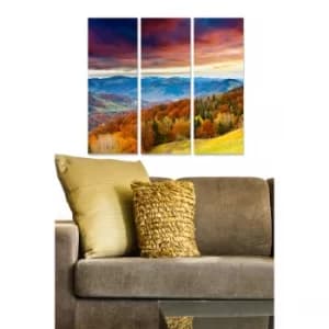 MDF86543017 Multicolor Decorative MDF Painting (3 Pieces)