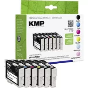 KMP Ink replaced Epson T0801, T0802, T0803, T0804, T0805, T0806, T0807 Compatible Set CMYK, Photo cyan, Photo magenta E111V 1608,4050