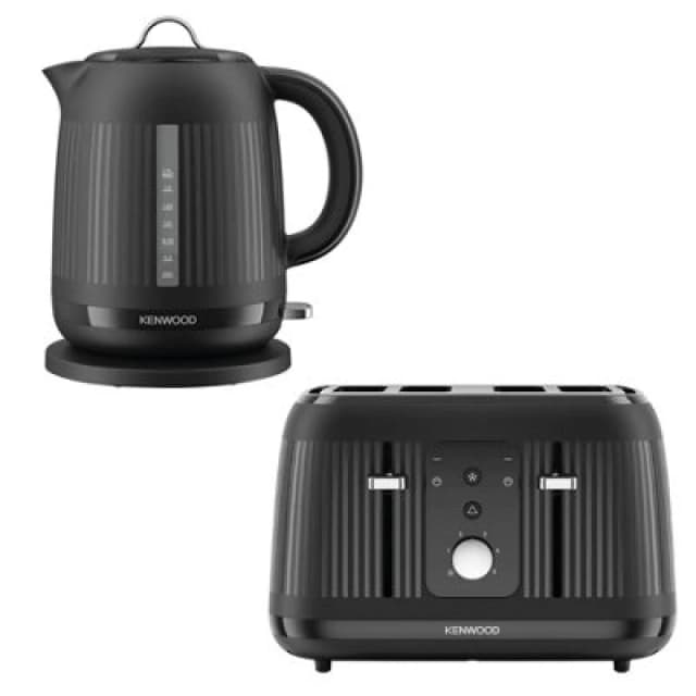 Kenwood Kenwood - Dawn 1.7L Kettle & 4 Slice Toaster Set, Midnight Black KWPK3