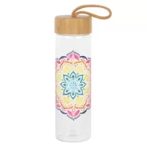 Mandala Glass Water Bottle