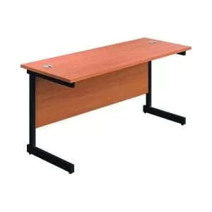 Jemini Rectangular Single Upright Cantilever Desk 1600x600x730mm